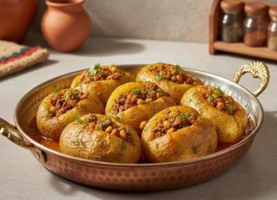 طرز تهیه دلمه سیب زمینی